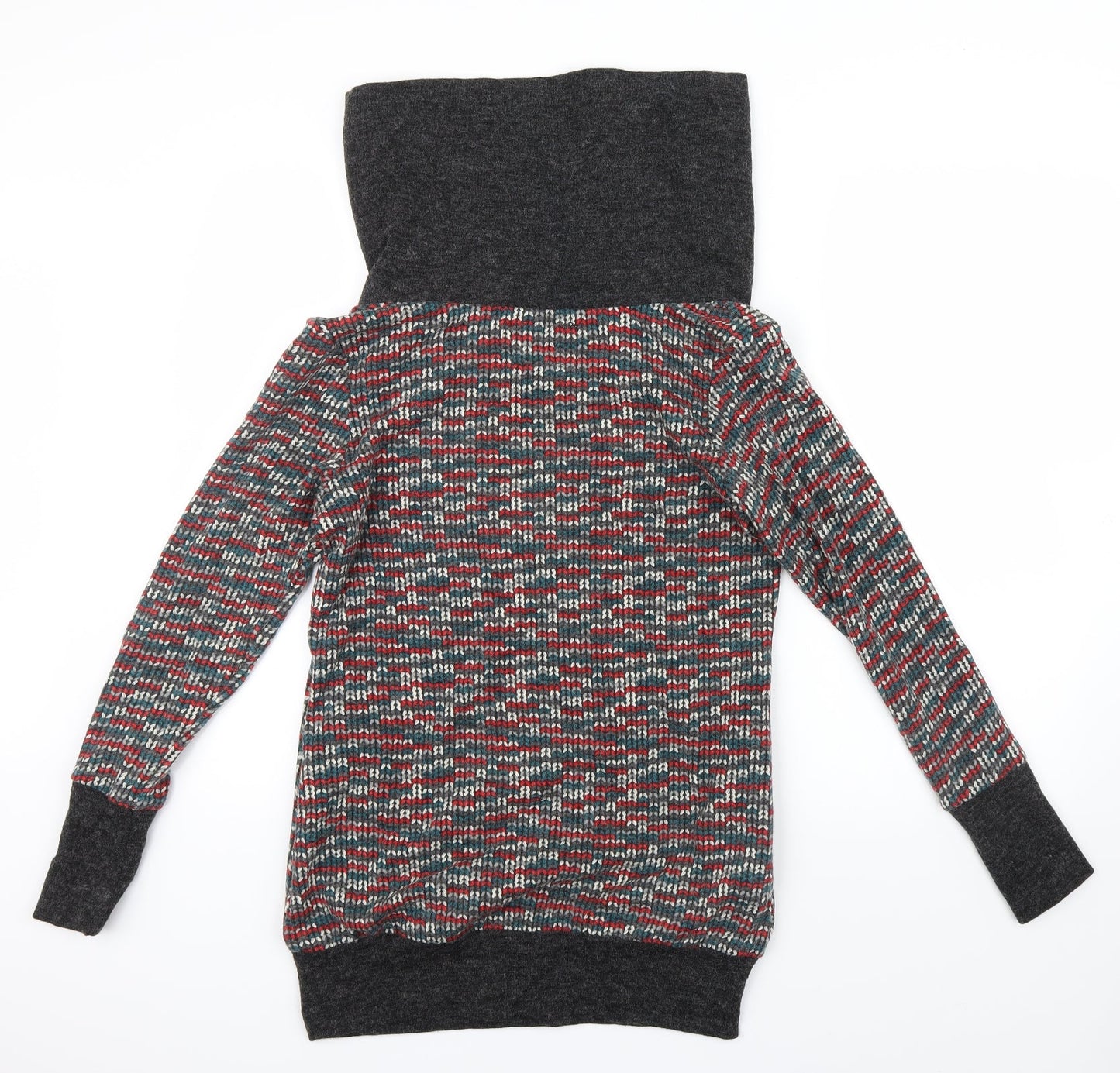 urban angel Womens Red Geometric  Pullover Jumper Size 8  - turtle neck