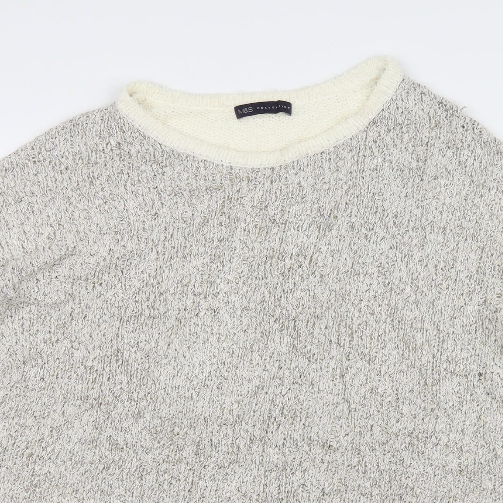 Marks & Spencer Womens White   Pullover Jumper Size 14