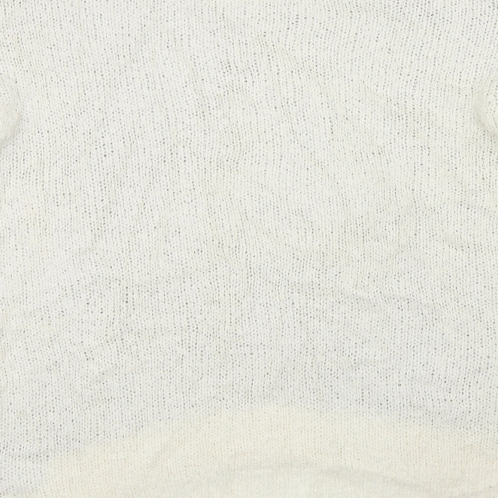 Marks & Spencer Womens White   Pullover Jumper Size 14