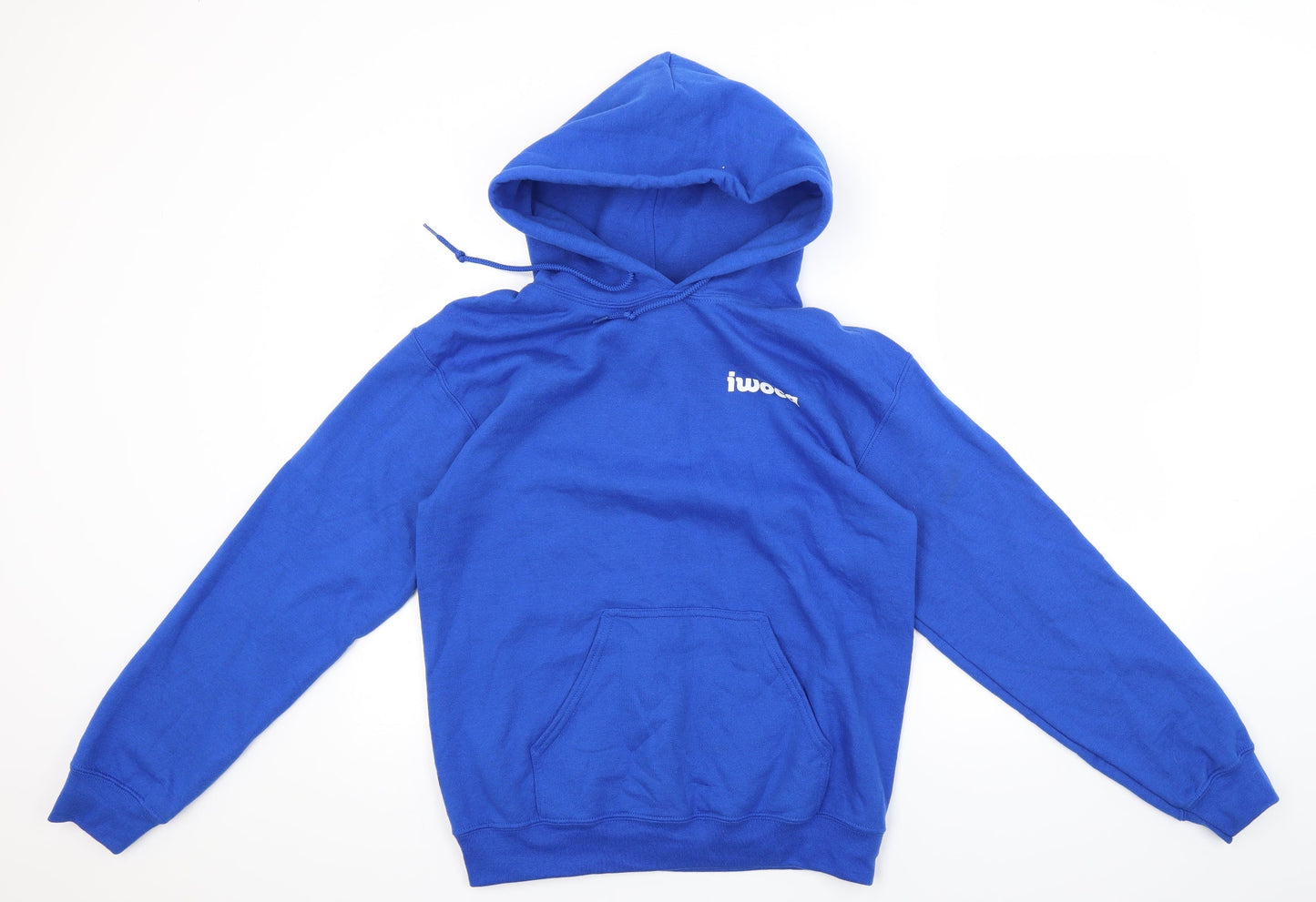 Mens UK Size S Gildan Blue Pullover Hoodie