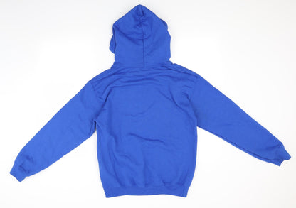 Mens UK Size S Gildan Blue Pullover Hoodie