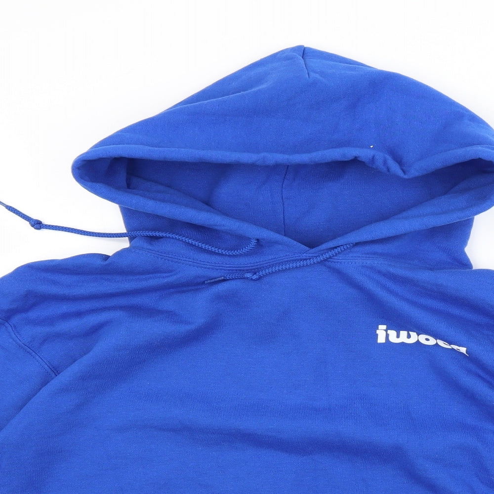Mens UK Size S Gildan Blue Pullover Hoodie