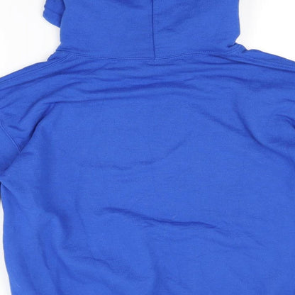 Mens UK Size S Gildan Blue Pullover Hoodie