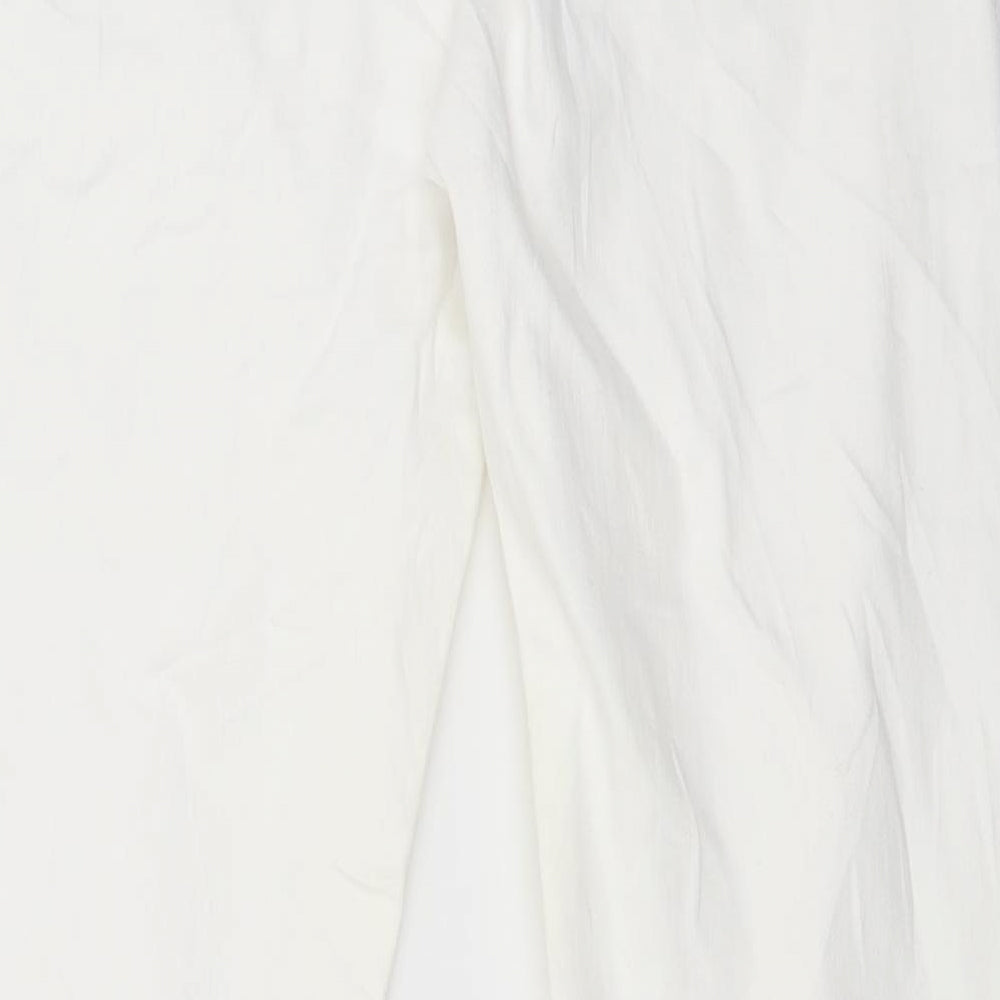 Womens UK Size 10 Marks and Spencer Slim Fit Straight White Jeans