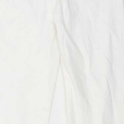 Womens UK Size 10 Marks and Spencer Slim Fit Straight White Jeans