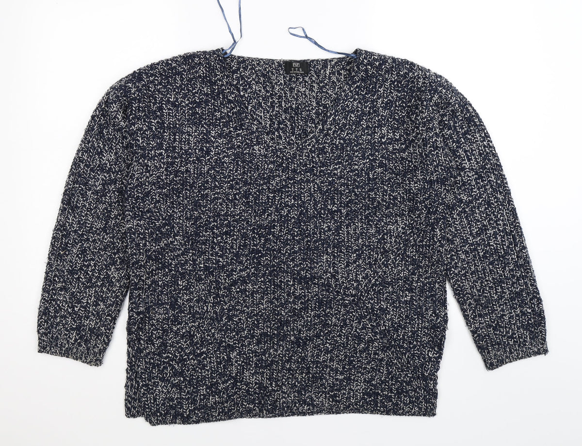 F&F Womens Blue  Knit Pullover Jumper Size 10