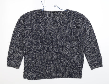 F&F Womens Blue  Knit Pullover Jumper Size 10