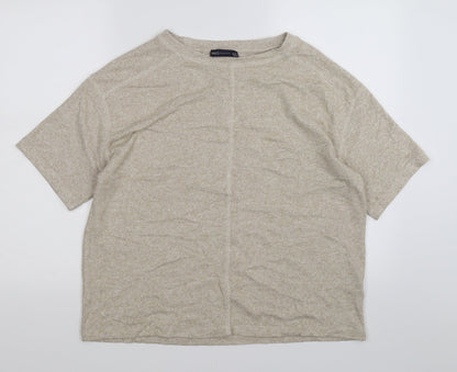 Marks & Spencer Womens Beige  Knit Pullover Jumper Size 14