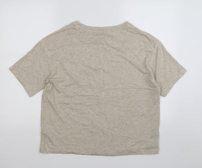 Marks & Spencer Womens Beige  Knit Pullover Jumper Size 14
