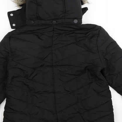 Avenue Womens Black   Quilted Jacket Size 8