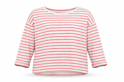 Very Womens Pink Striped Jersey Pullover Jumper Size 14