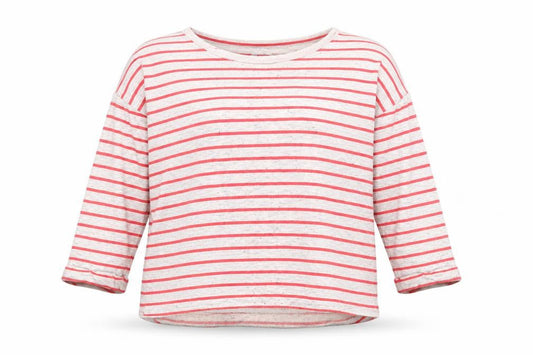 Very Womens Pink Striped Jersey Pullover Jumper Size 14