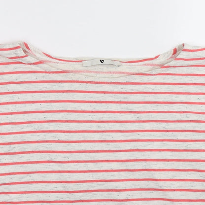 Very Womens Pink Striped Jersey Pullover Jumper Size 14