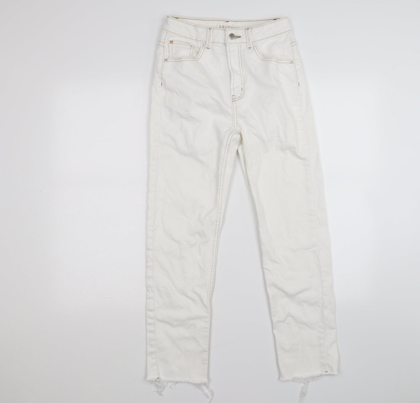 denim co Womens White  Denim Skinny Jeans Size 8 L26 in