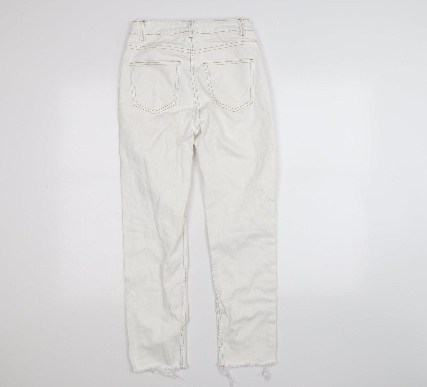 denim co Womens White  Denim Skinny Jeans Size 8 L26 in