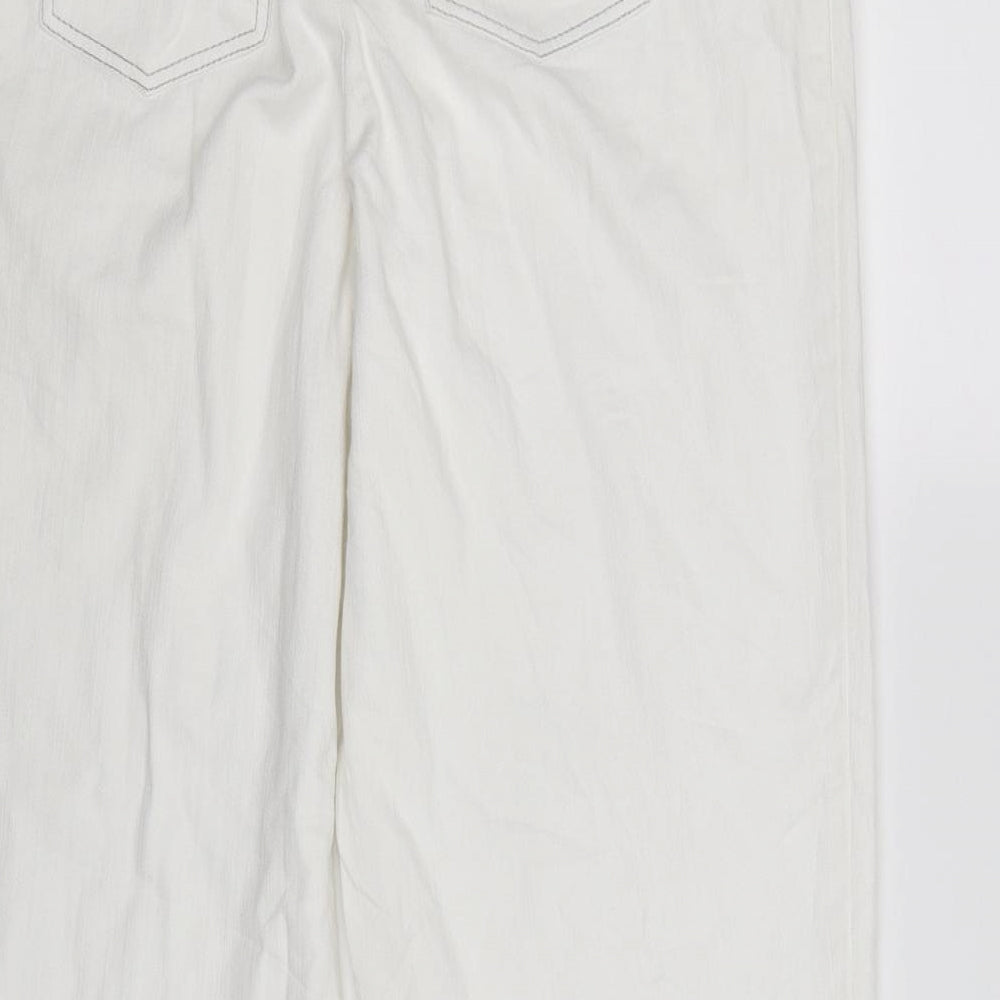 baisler Womens White  Denim Straight Jeans Size 14 L22 in