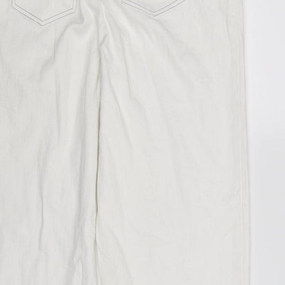 baisler Womens White  Denim Straight Jeans Size 14 L22 in