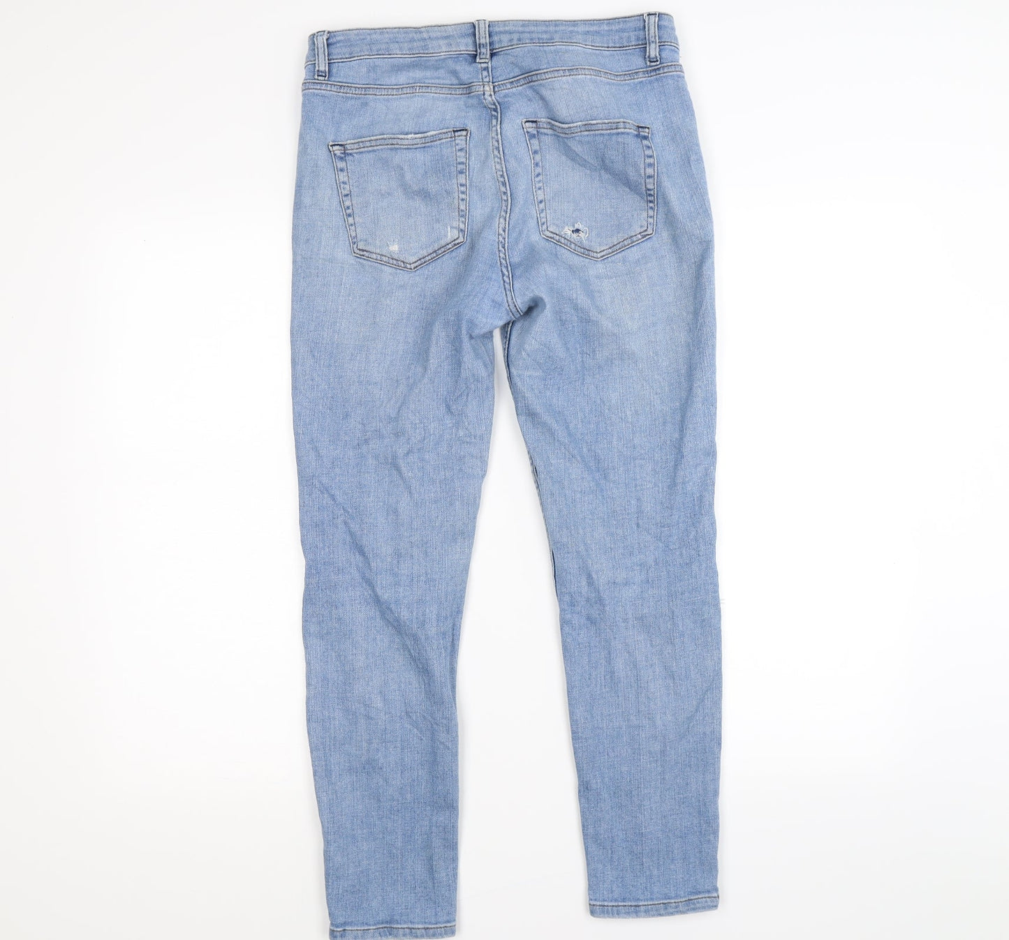 Topshop Womens Blue  Denim Skinny Jeans Size S L30 in