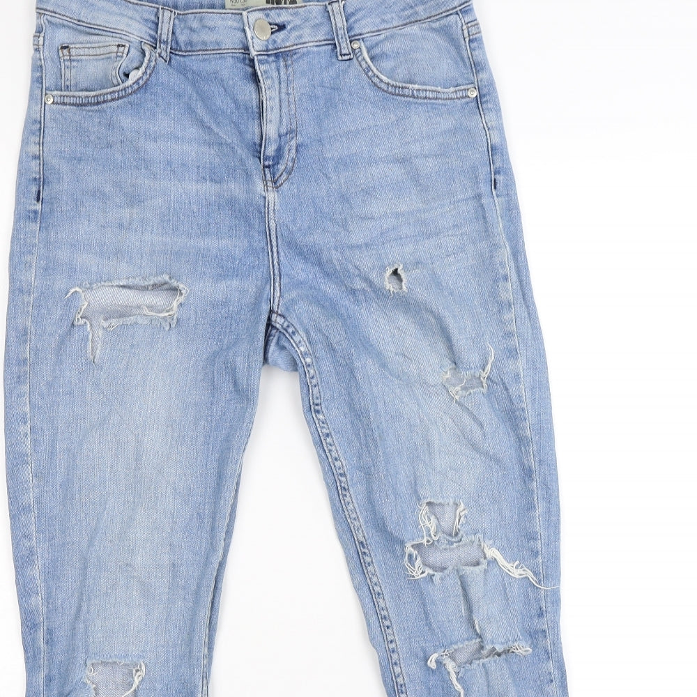 Topshop Womens Blue  Denim Skinny Jeans Size S L30 in