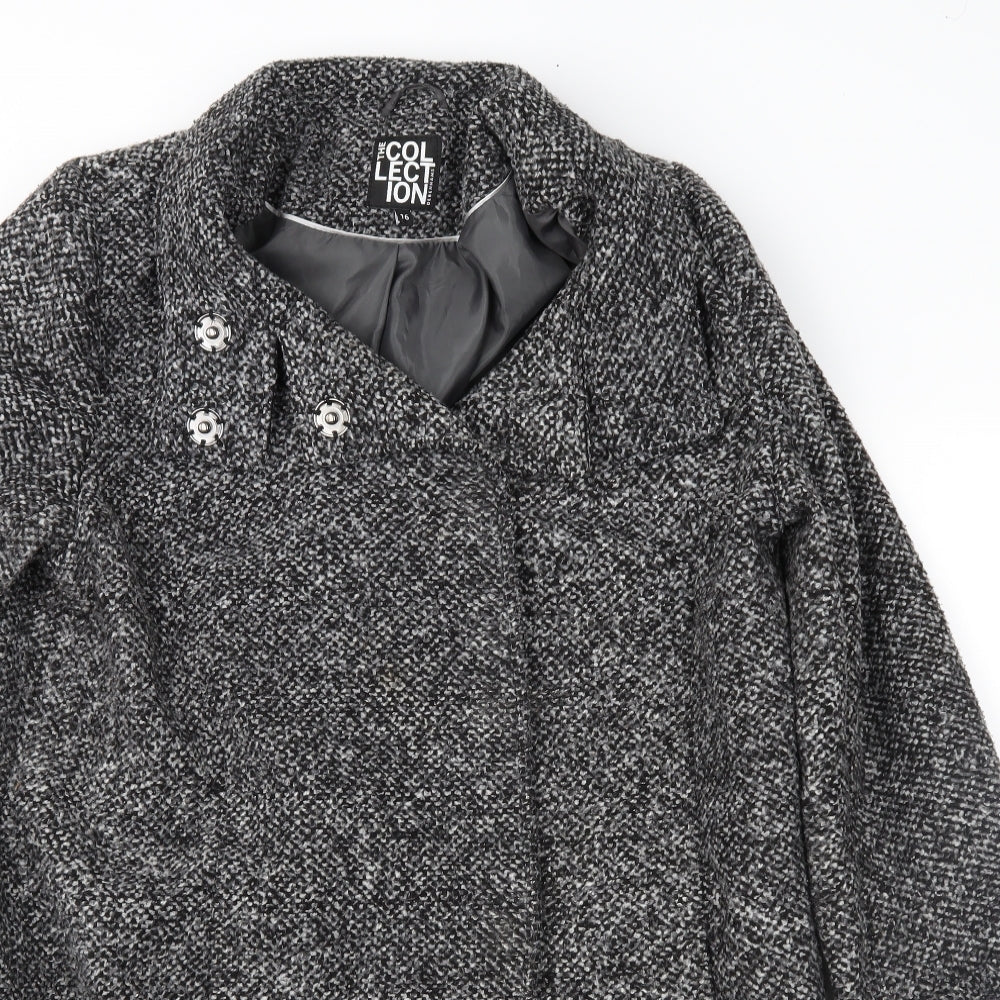 Womens UK Size 16 The Collection Grey Overcoat