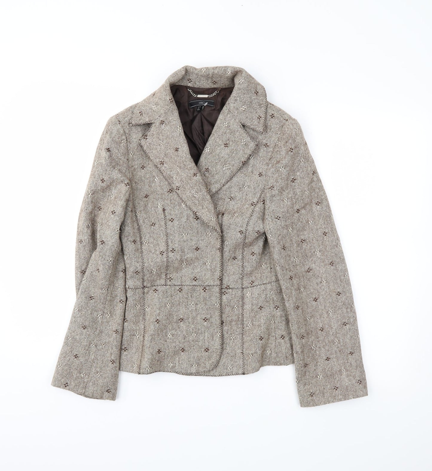 mng Womens Brown   Jacket Blazer Size 12