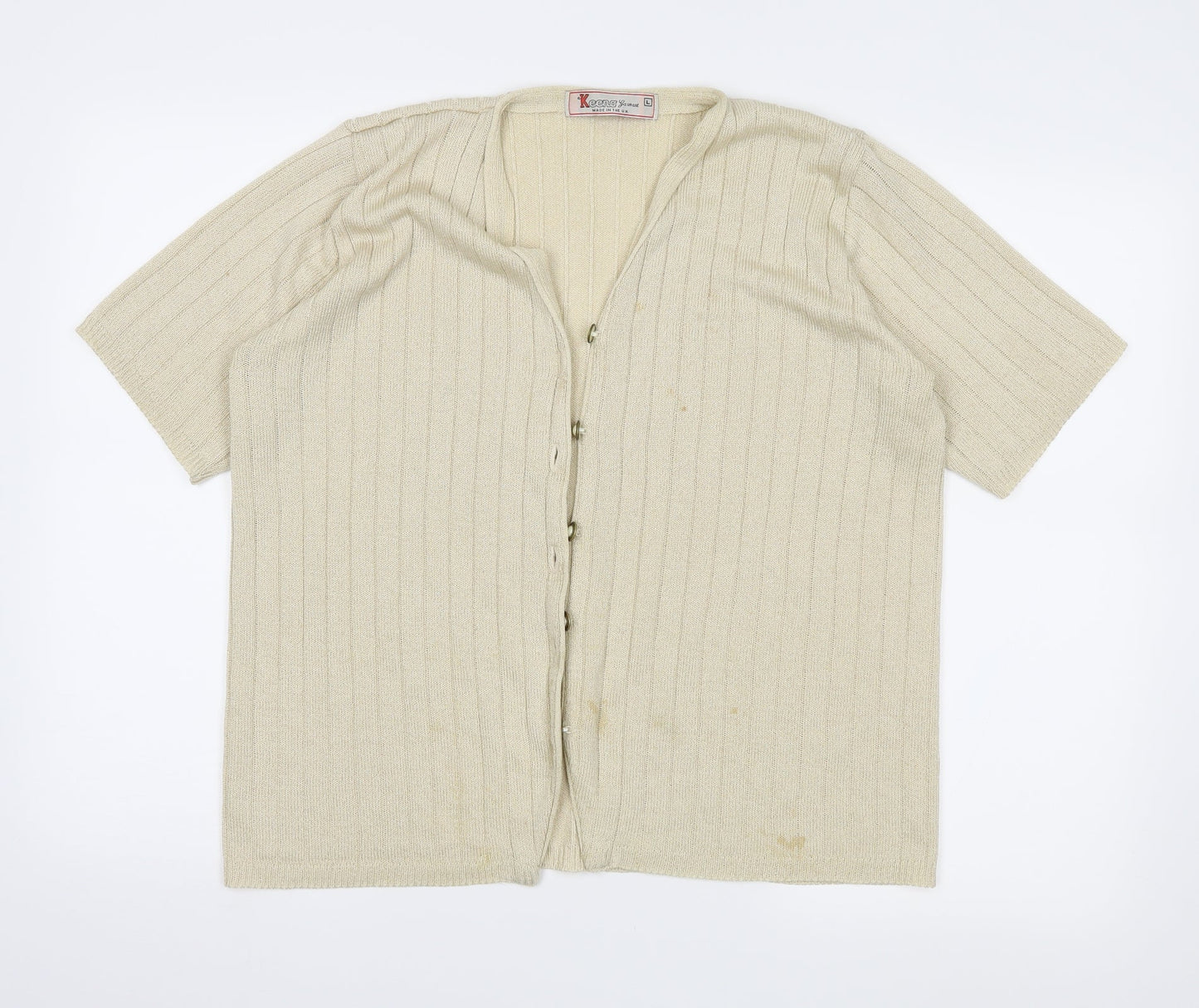 Keeno Womens Beige   Cardigan Jumper Size L