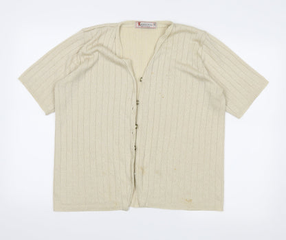 Keeno Womens Beige   Cardigan Jumper Size L