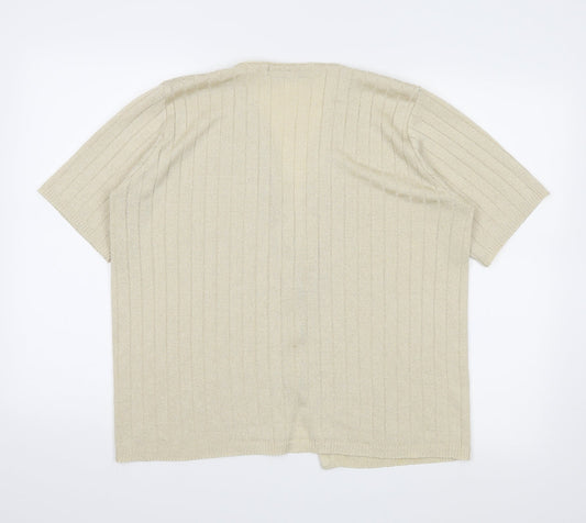Keeno Womens Beige   Cardigan Jumper Size L