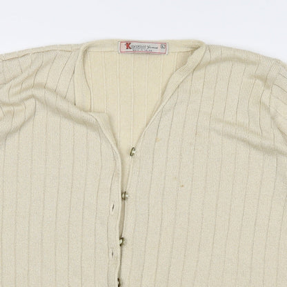 Keeno Womens Beige   Cardigan Jumper Size L