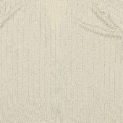 Keeno Womens Beige   Cardigan Jumper Size L