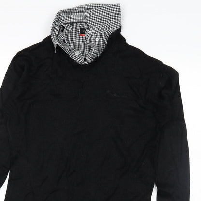 Paris Mens Black   Pullover Jumper Size M
