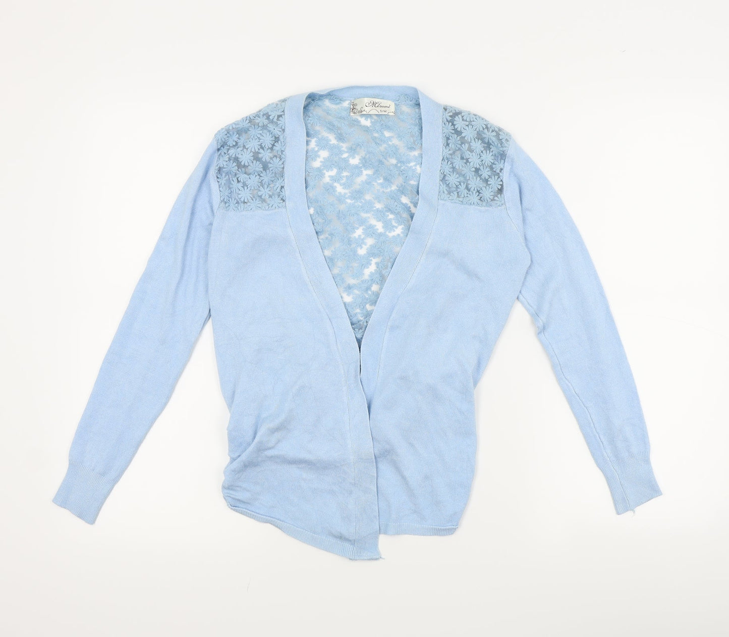 Mirumi Womens Blue Floral  Cardigan Jumper Size S  - Open
