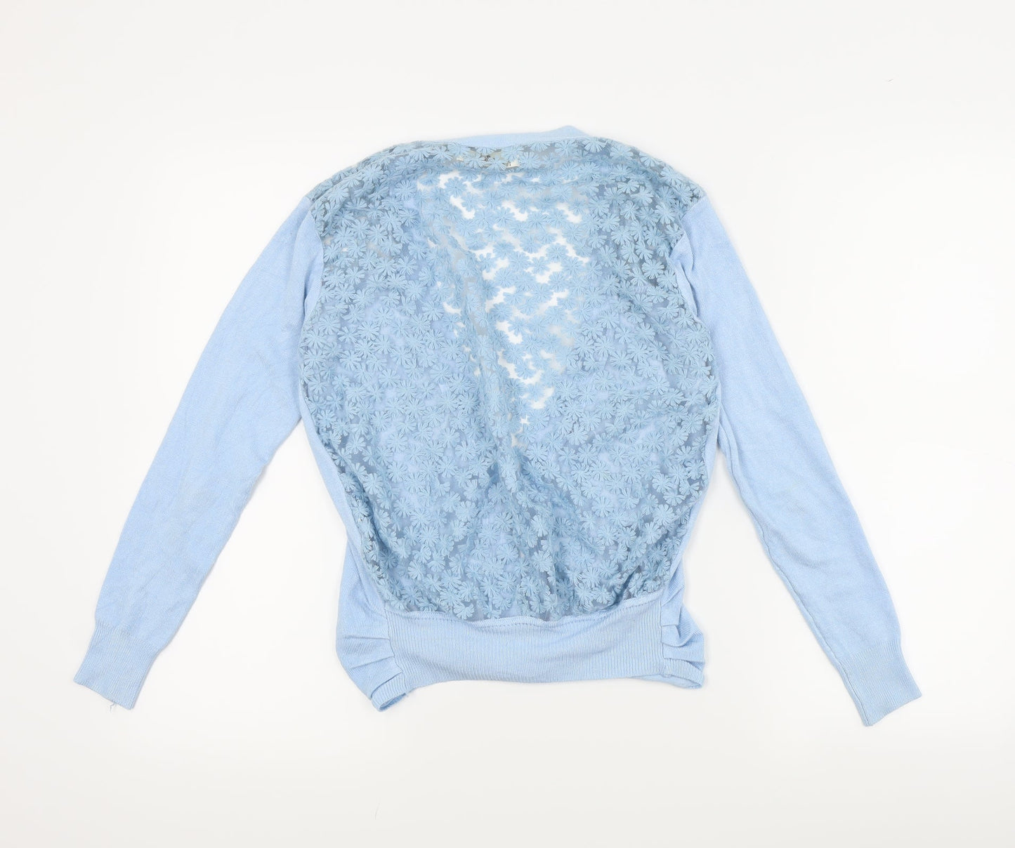 Mirumi Womens Blue Floral  Cardigan Jumper Size S  - Open