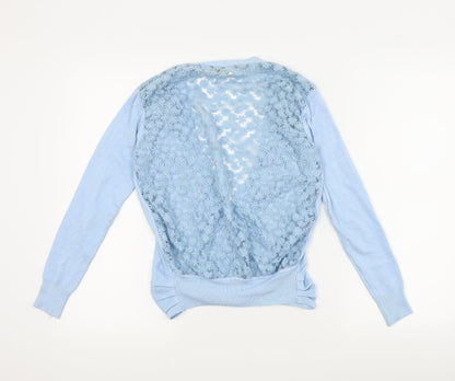 Mirumi Womens Blue Floral  Cardigan Jumper Size S  - Open
