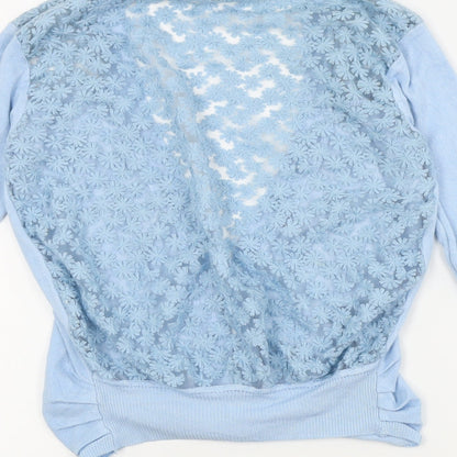 Mirumi Womens Blue Floral  Cardigan Jumper Size S  - Open