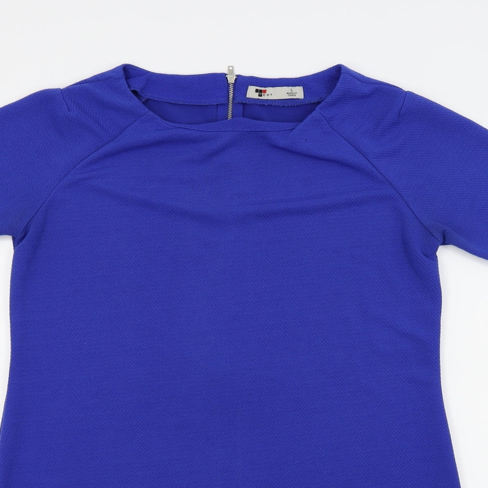 Tempt Womens Blue   Basic Blouse Size L