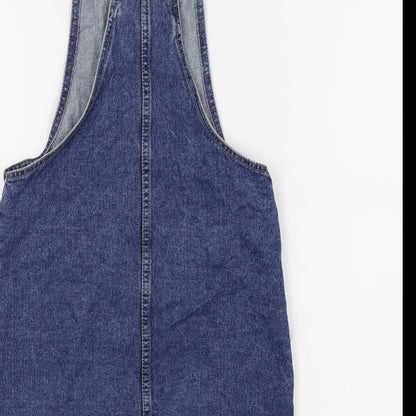 Denim & Co. Womens Blue   Pinafore/Dungaree Dress  Size 6