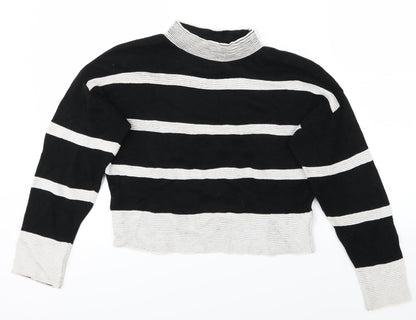 Atmosphere Womens Black Striped  Pullover Jumper Size S  - Cropped