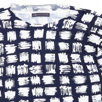 M&S Womens Blue   Basic T-Shirt Size 10