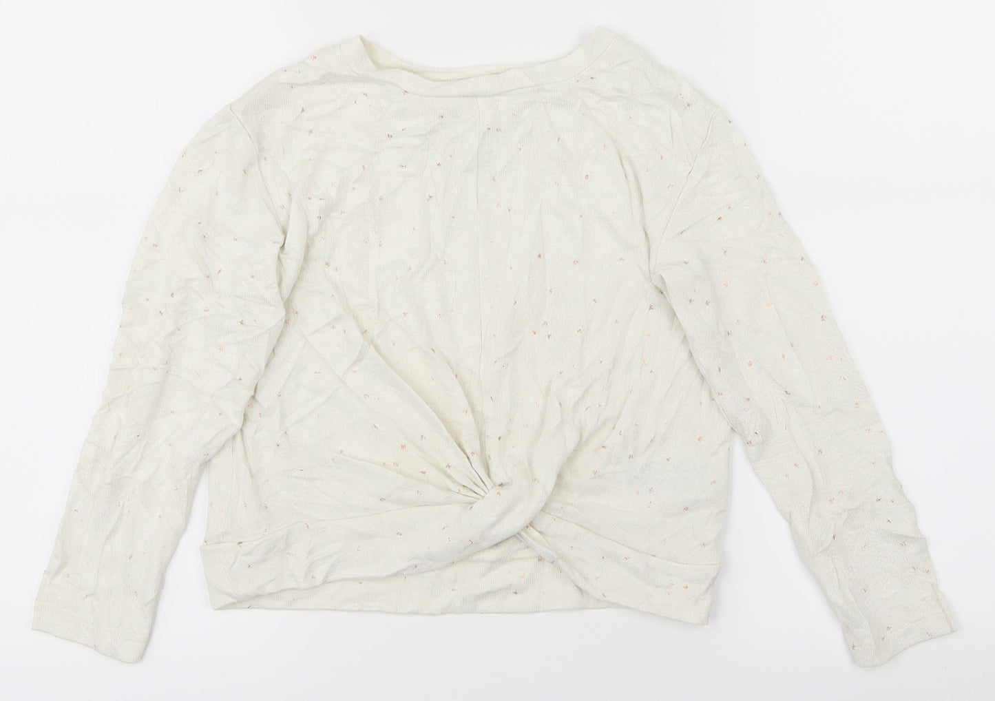 Gap Kids Girls White  Rayon Basic T-Shirt Size 7-8 Years