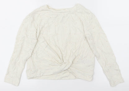 Gap Kids Girls White  Rayon Basic T-Shirt Size 7-8 Years