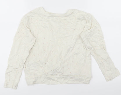 Gap Kids Girls White  Rayon Basic T-Shirt Size 7-8 Years
