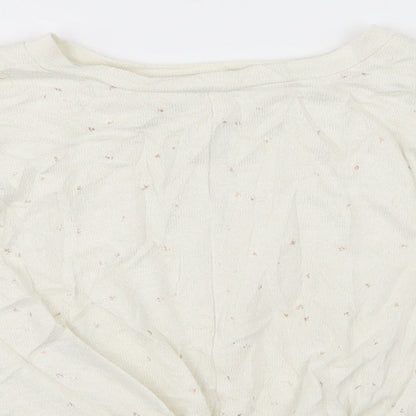 Gap Kids Girls White  Rayon Basic T-Shirt Size 7-8 Years