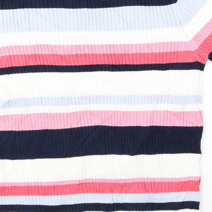 Marks & Spencer Womens Pink Striped  Pullover Jumper Size 12