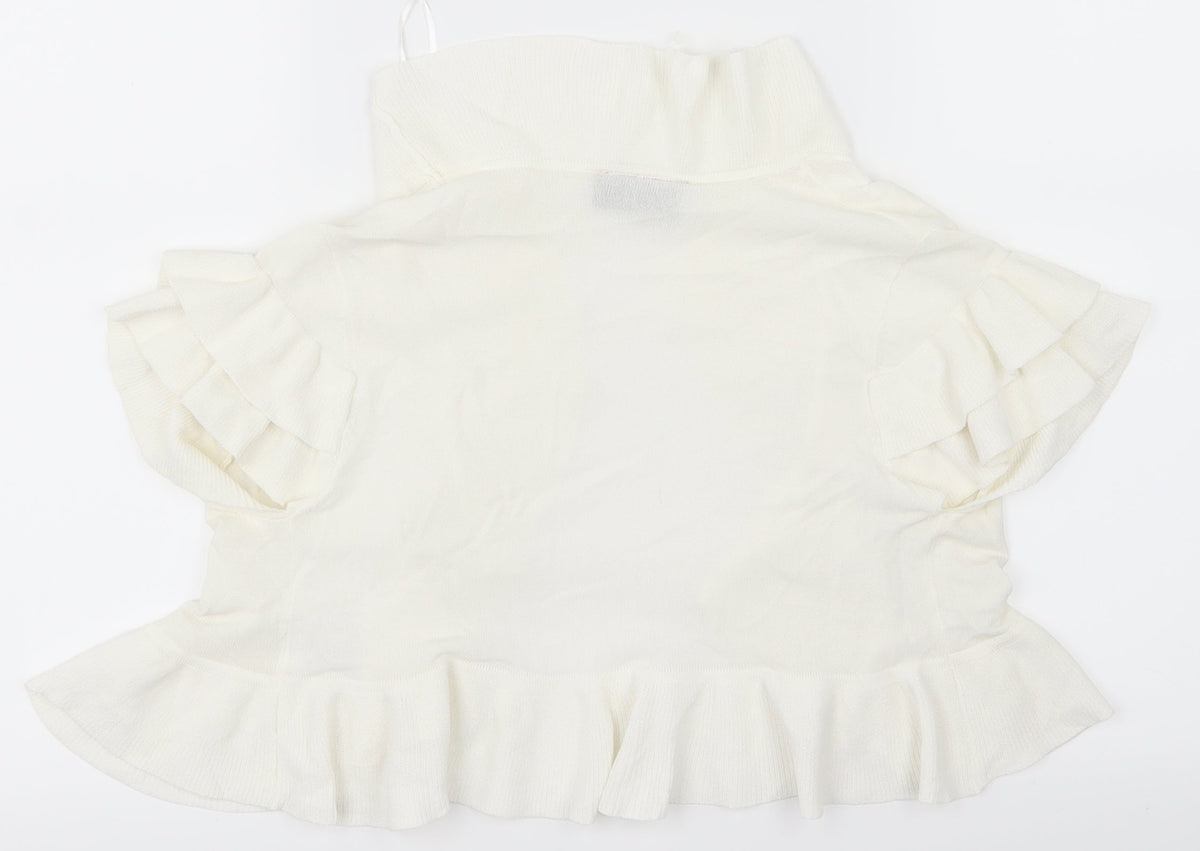 Principles Womens White   Cardigan Jumper Size S