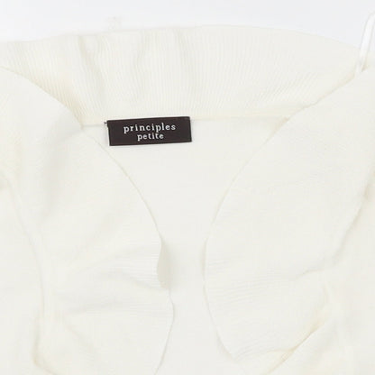 Principles Womens White   Cardigan Jumper Size S