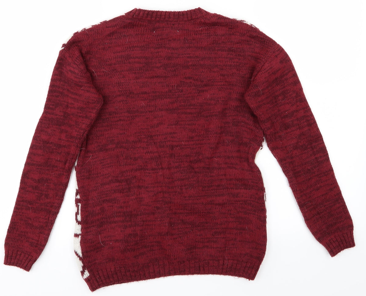 New Look Womens Red   Pullover Jumper Size 8