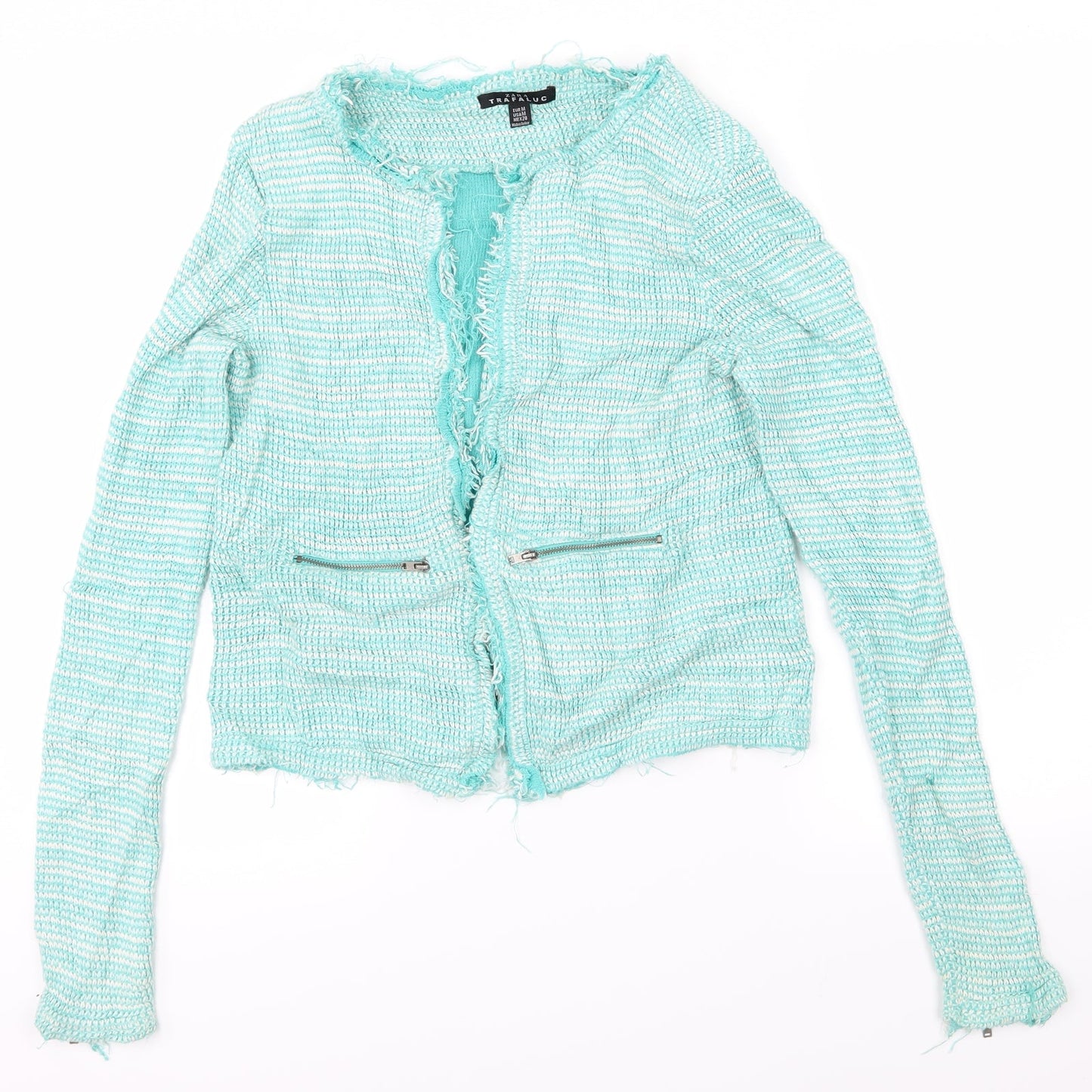Zara  Womens Green   Cardigan Jumper Size M
