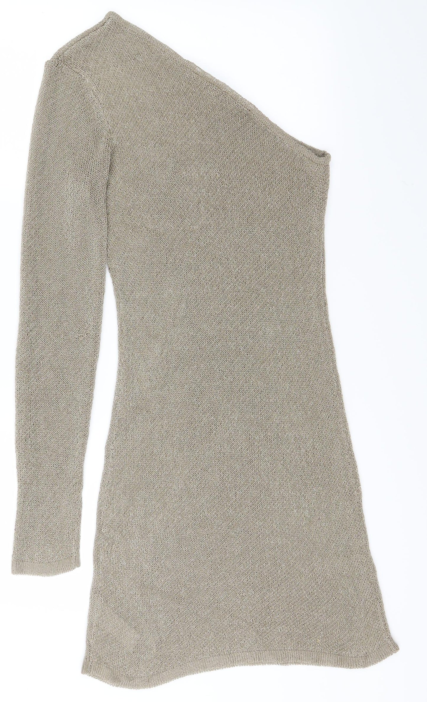 Boohoo Womens Gold   Shirt Dress  Size L