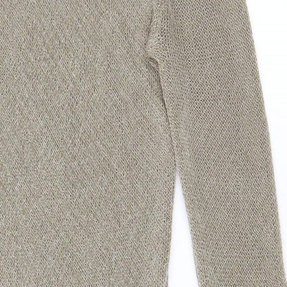 Boohoo Womens Gold   Shirt Dress  Size L